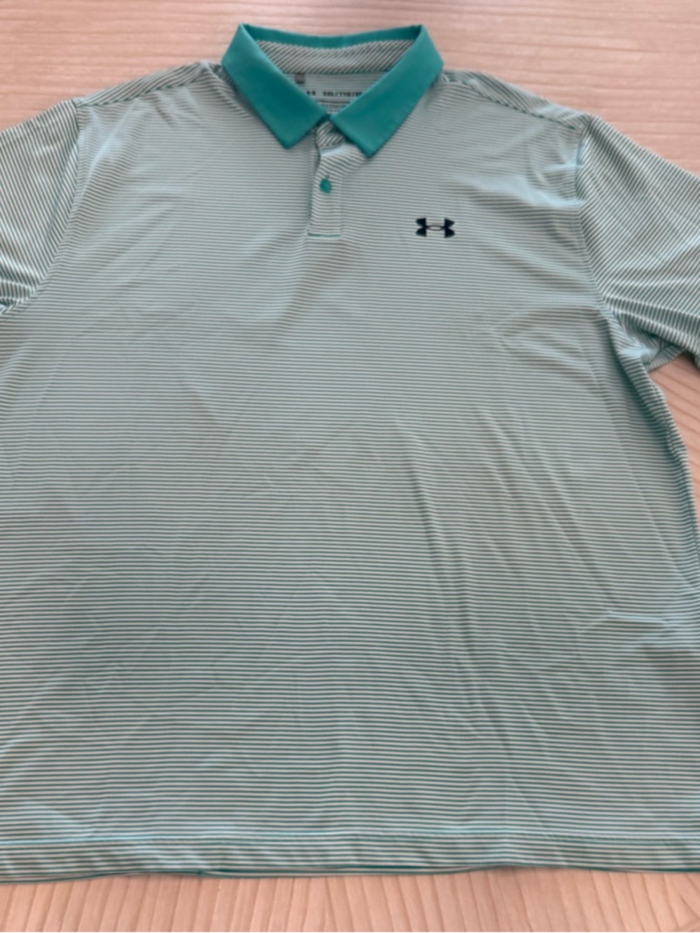 Under Armour Men’s Teal Stripe Performance Polo
